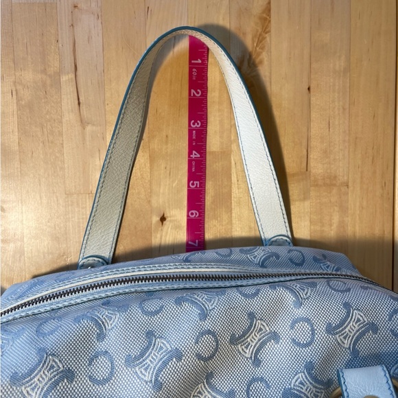 Celine Macadam Pattern Shoulder Bag  Vintage Blue CY 00/44 - Picture 14 of 16